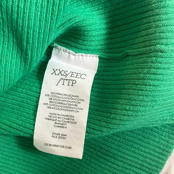 Cabi Cocktail Cardigan #6244 - Green Wrap Sweater Cardigan with tie waist - Picture 4 of 6